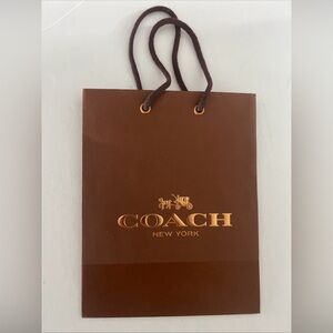 Premium Brown Coach Paper Shopping Gift Bag 9.5”x8”x5”